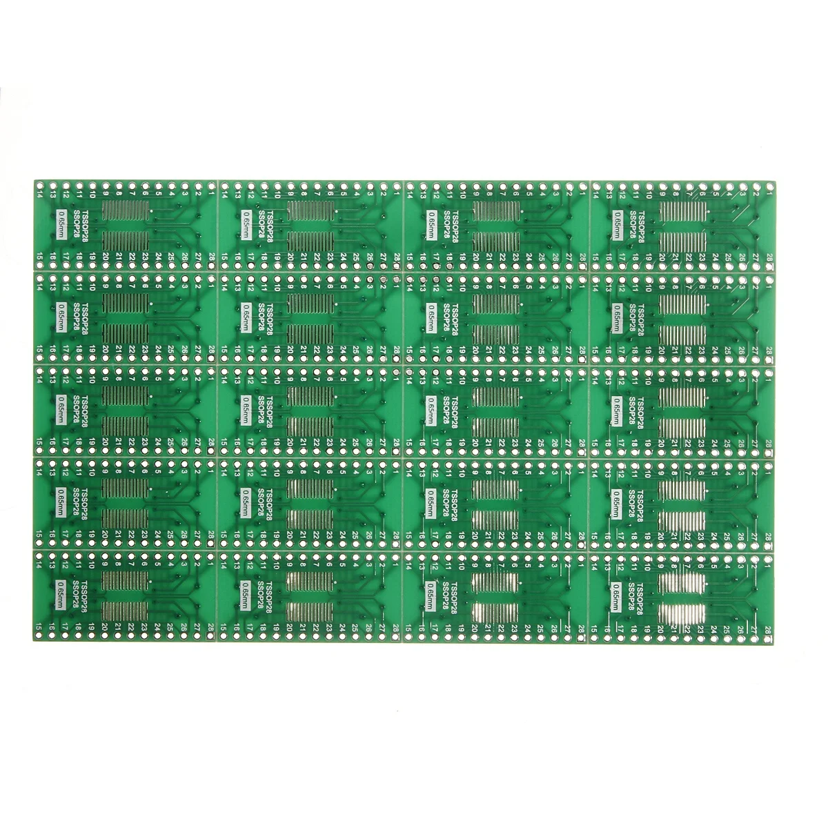 20PCS Double Sides SOP/SSOP/TSSOP/SOIC28 to DIP Adapter PCB Board Converter 247A