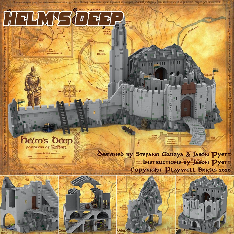 Famous Film Helm Scene Deep UCS Scale Model Moc Building Blocks Ultimate Collector Series DIY Assembling Bricks Toys Gift