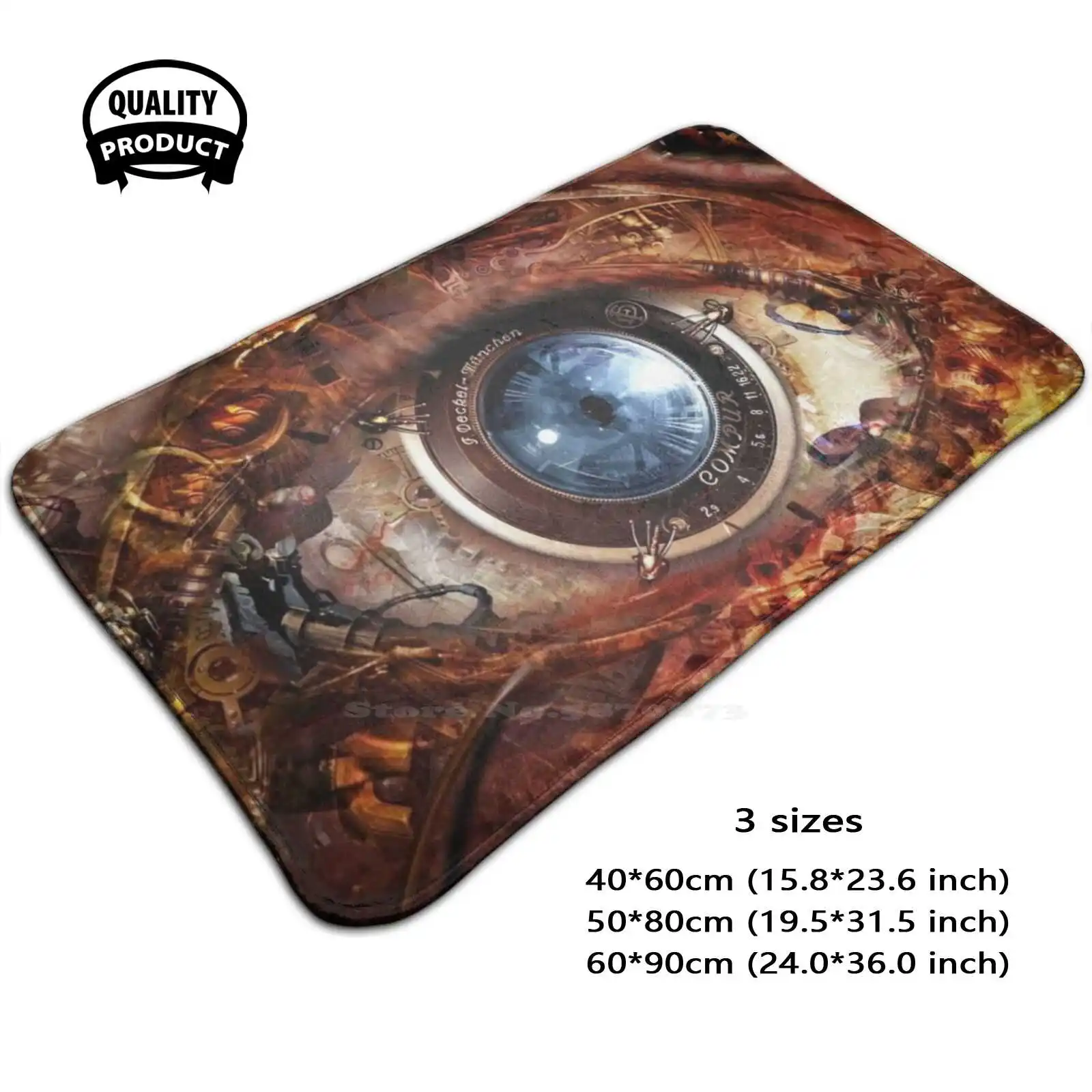 

Mechanical Eye Soft Cushion Home Carpet Door Mat Car Rug Mechanical Eye Orange