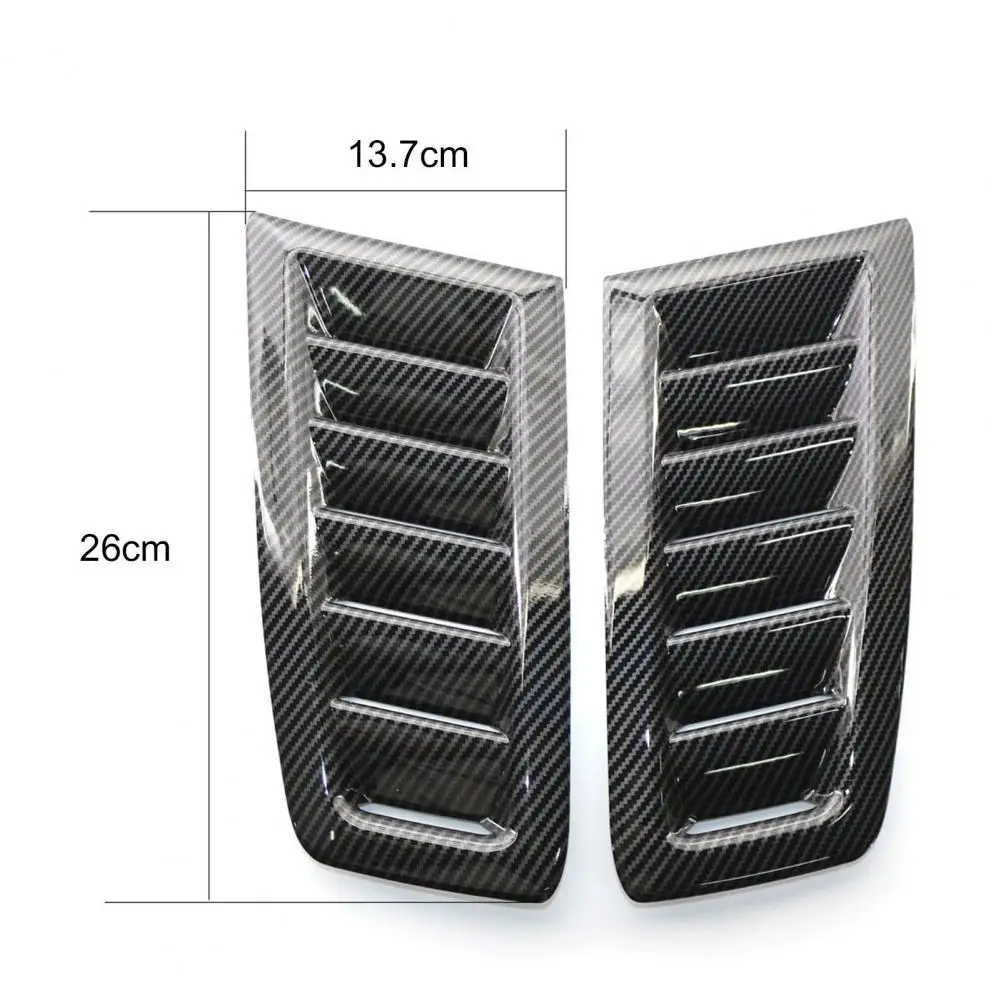 2Pcs Hood Vent Heat resistant Anti corrosive Carbon Pattern ABS Air Flow Intake Cover for Focus RS MK2