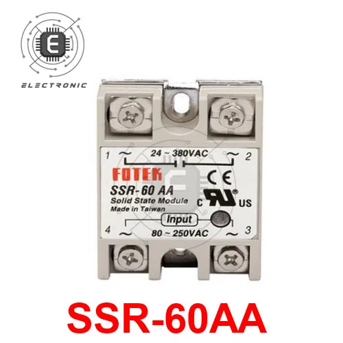 SSR-10/25/60/100AA SSR-10/25/40/50/60/75/100DA Single-phase FOTEK Solid State Relay Module AC/DC Control AC High Quality