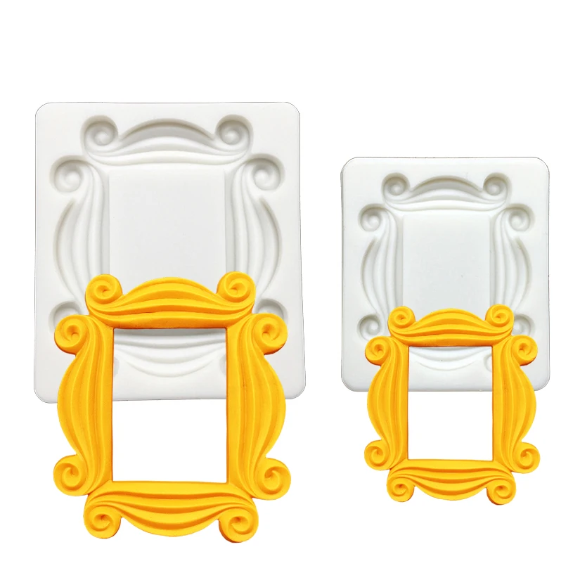 Photo Frame Mirror Silicone Mold Resin Tools Sugarcraft Cupcake Baking Mold Fondant Cake Decorating Tools