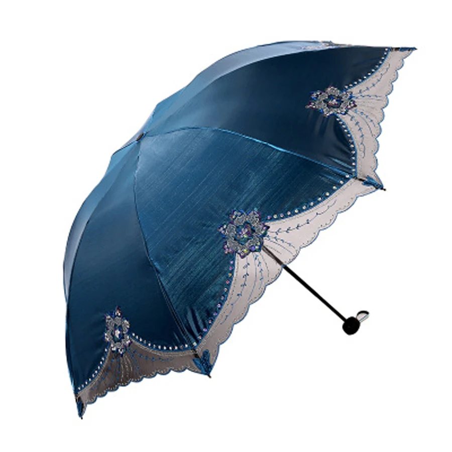 Retro Classic Lace Girl Women Umbrella Strong Windproof Travel Portable Big Female Paraguas Outdoor Sun Parasol Waterproof