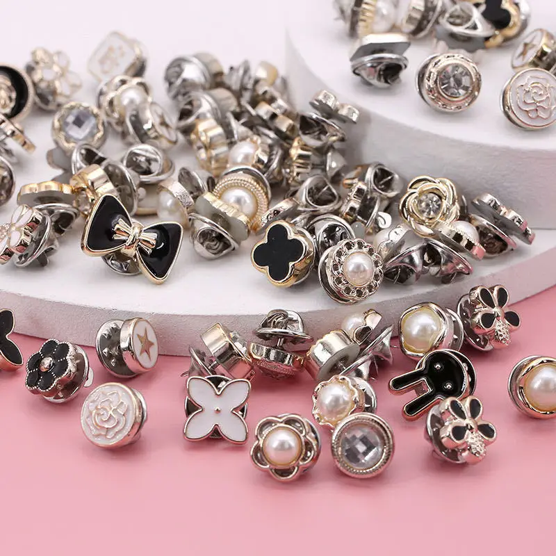

30Pcs Anti-Exposure Buckle Free Sewing Button Universal Concealed Button INS Brooch Jewelry Removable Button Invisible Buckle