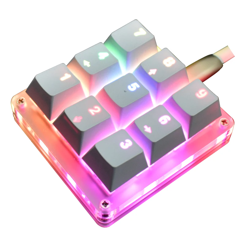 Mini Mechanical Keyboard 9 Keys Macro OSU Keyboard DIY Custom Programmable RGB LED Backlight Electric Game PC Laptop MAC