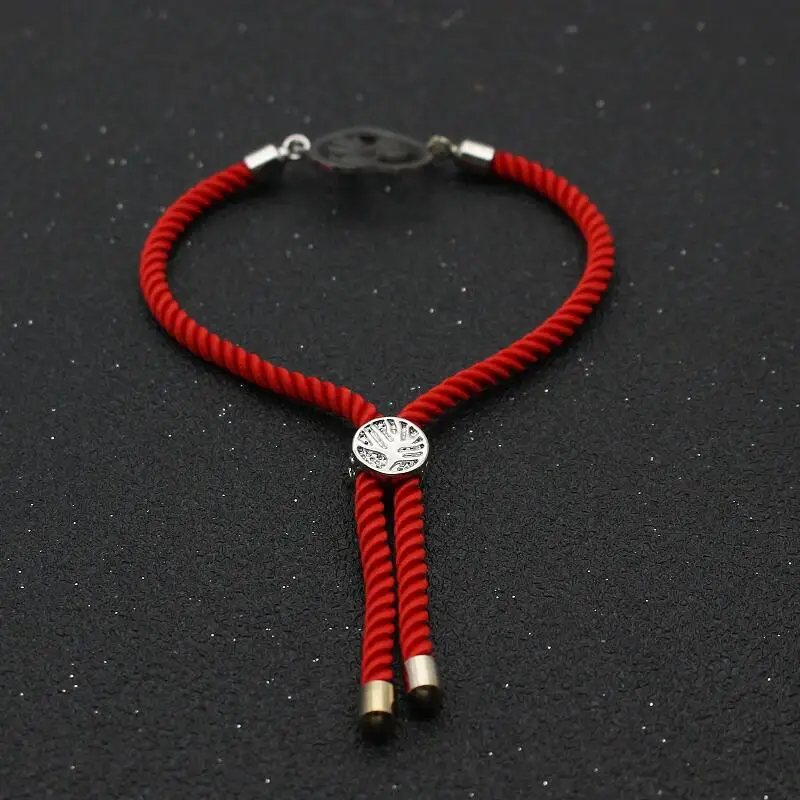 Cute Stainless Steel Heart Shaped Mother And Daughter Charm Bracelet Lucky Red Thread Rope Bracelets for Women Jewelry Girl Gift