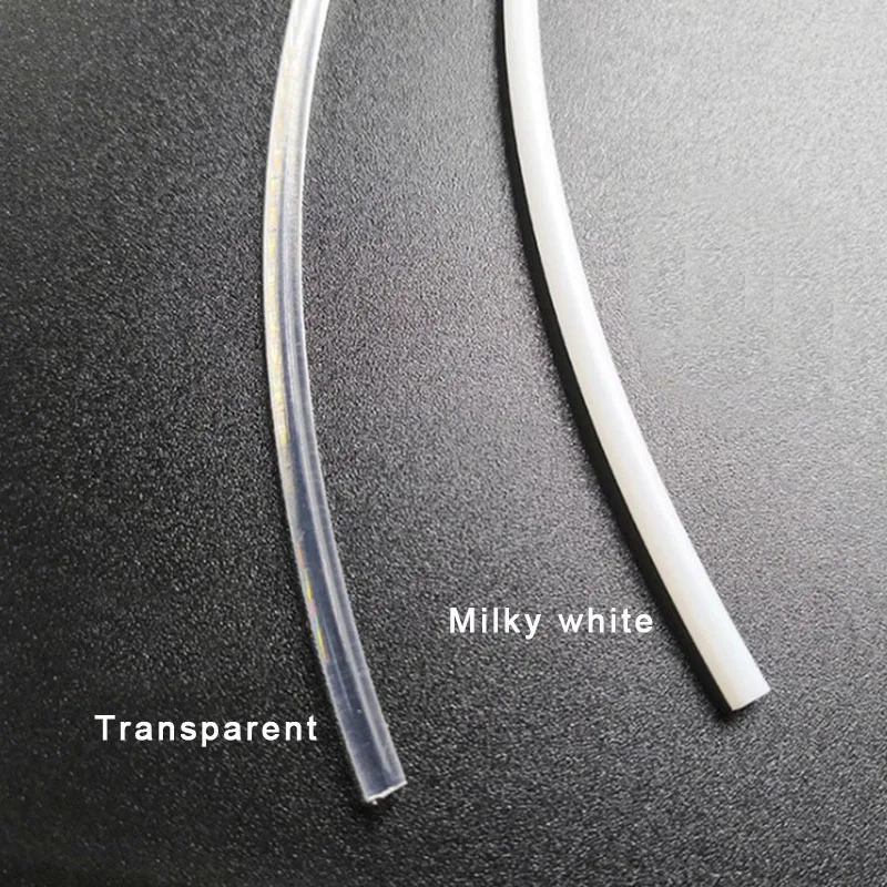 Kabel światłowodowy o wymiarach 5 m X Mleczny / Przezroczysty 3 mm z bocznym świeceniem i solidnym rdzeniem do oświetlenia dekoracyjnego
