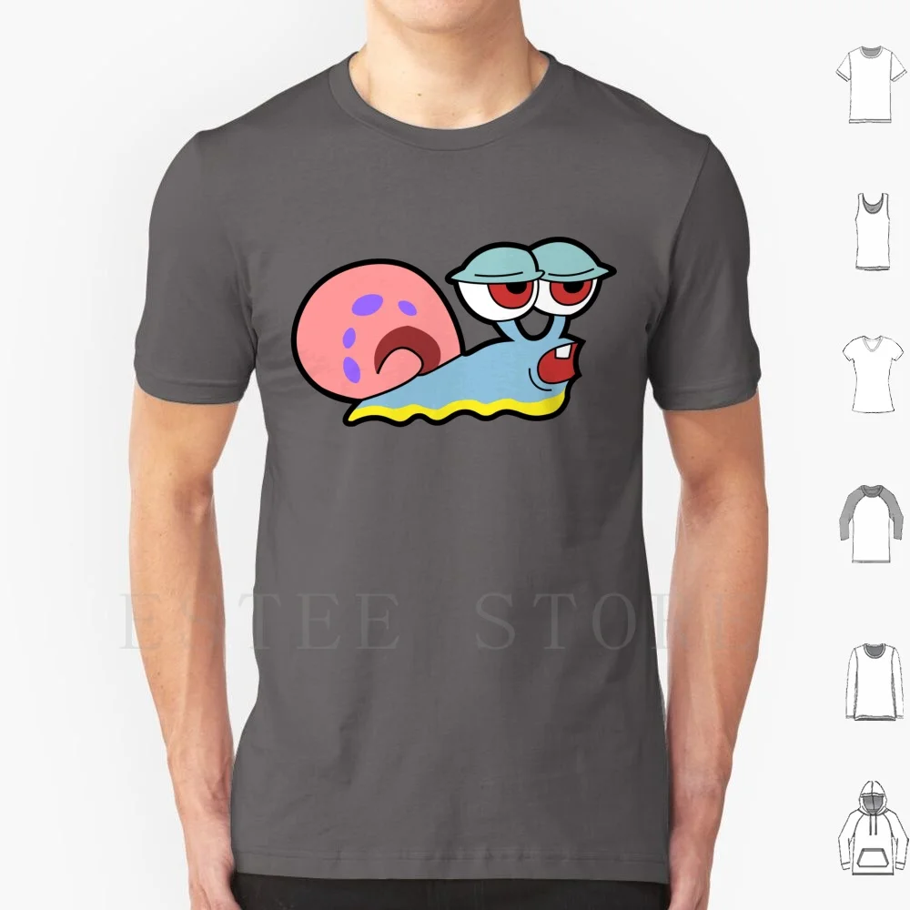 Camiseta de algodón para hombre con estampado DIY de Gary The Snail, Gary Tendring, Gary The Snail Baby, dibujos animados de bebé, meme infantil, dibujos animados de la infancia