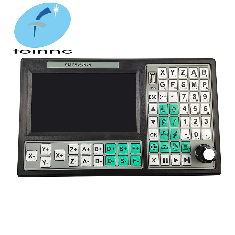 CNC 5 Axis Offline Mach3 USB Controller SMC5-5-N-N 500KHz G-Code 7 Inch Large Screen For CNC Engraving Cutting Machine