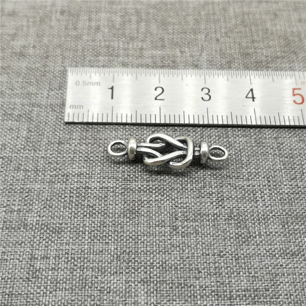 2 Pieces of 925 Sterling Silver Bow Knot Connector for Bracelet Necklace