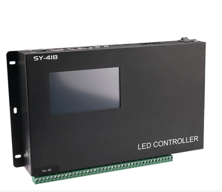 SY-418-B2 Screen Touch Musical Controller DMX to SPI AC100V- 240V  3w 8 channels DMX512 Programmable Digital Led Controller