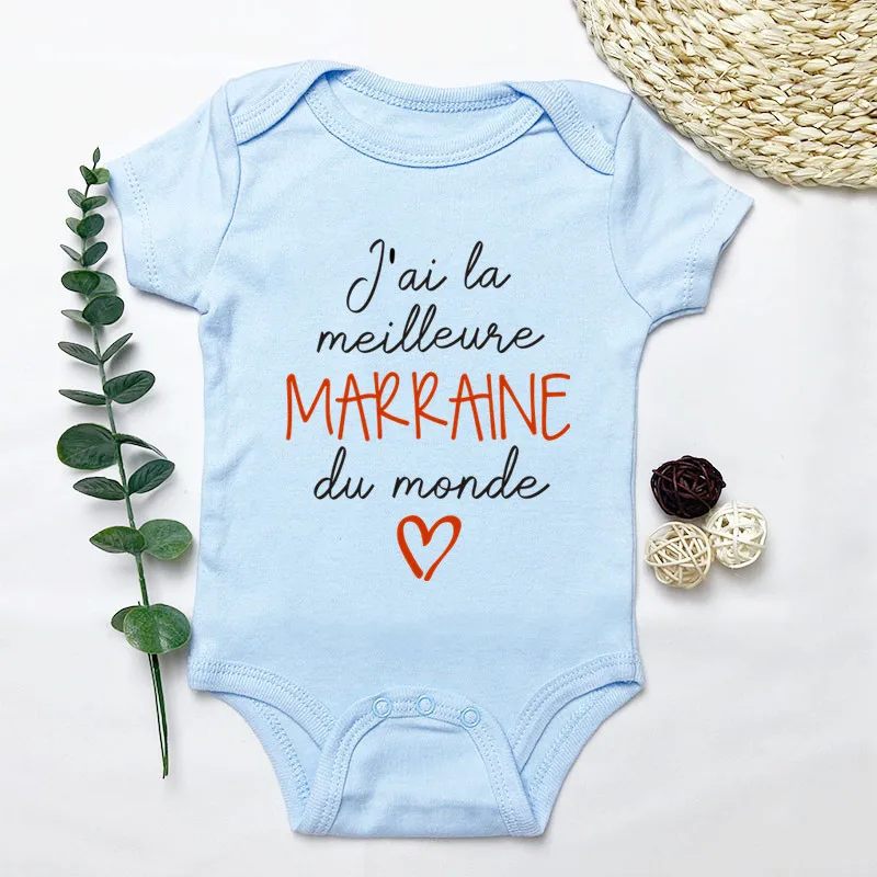 I Have The Best Godmother In The World Newborn Baby Bodysuits Funny Cotton Short Sleeve Infant Rompers Body Boys Girls Jumpsuits