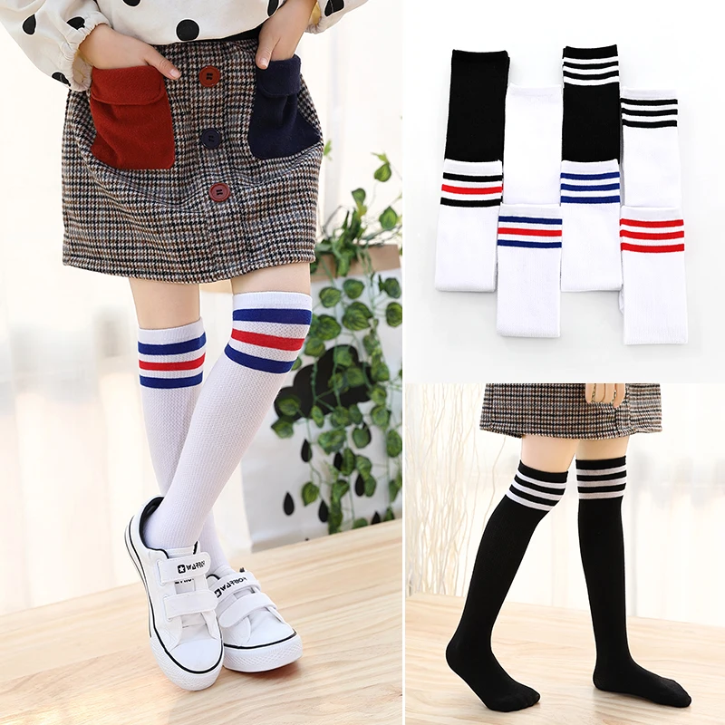 Sommer mädchen kinder mesh anti-moskito schüler lange socken baby kinder streifen über Knie Hohe Socken für infant kind strumpf