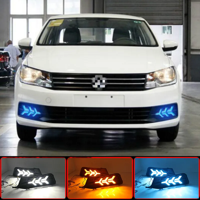 For Volkswagen Santana Headlight 2016 Headlights LED Headlamp day running light DRL daytime light Head Lamp