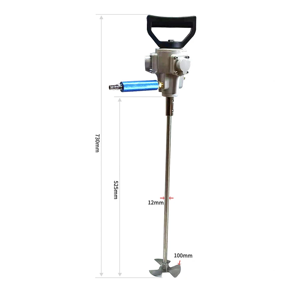 Imagem -02 - Pneumático Galões Misturador de Pintura 20l Tintura Cola Líquido Máquina Mistura Portátil Agitador ar Aço Inoxidável Nt817