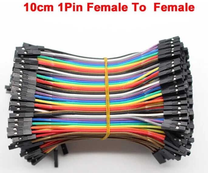 40 teile/los 10cm 2,54mm 1pin buchse auf buchse jumper wire Dupont kabel