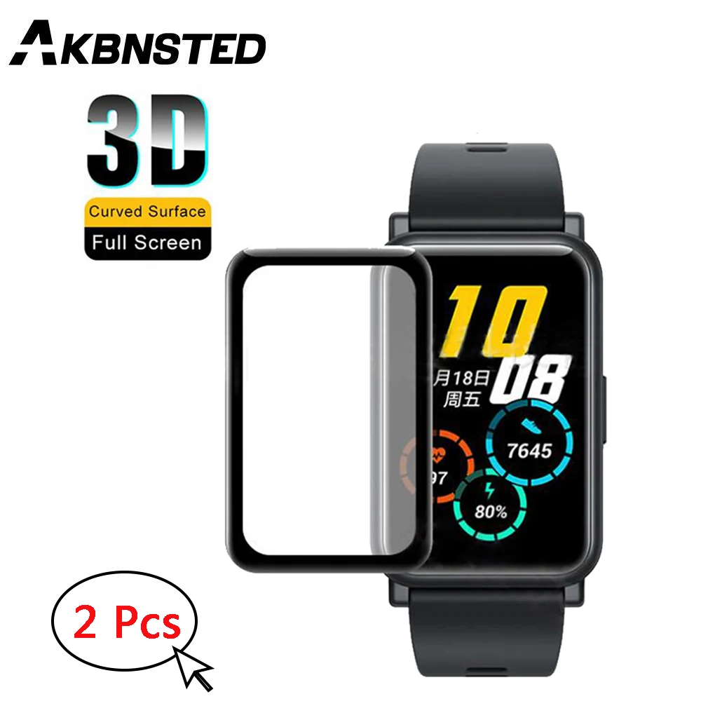 2 Chiếc Unthin Mềm TPU HD Trong Suốt Bảo Vệ Cho Huawei Honor ES Đồng Hồ Thông Minh Smart Watch Full Màn Hình Bảo Vệ Dành Cho đồng Hồ Huawei Phù Hợp Với