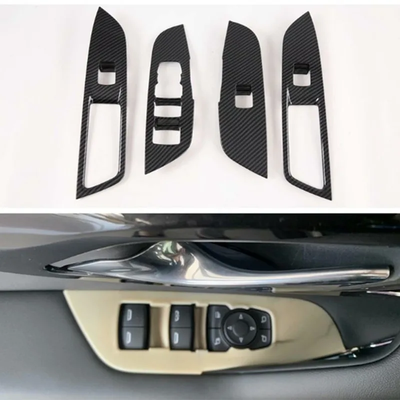 

Carbon Fiber Style Car Window lift Control Panel Door Armrest Cover Sticker for Chevrolet Blazer 2020 Car Styling