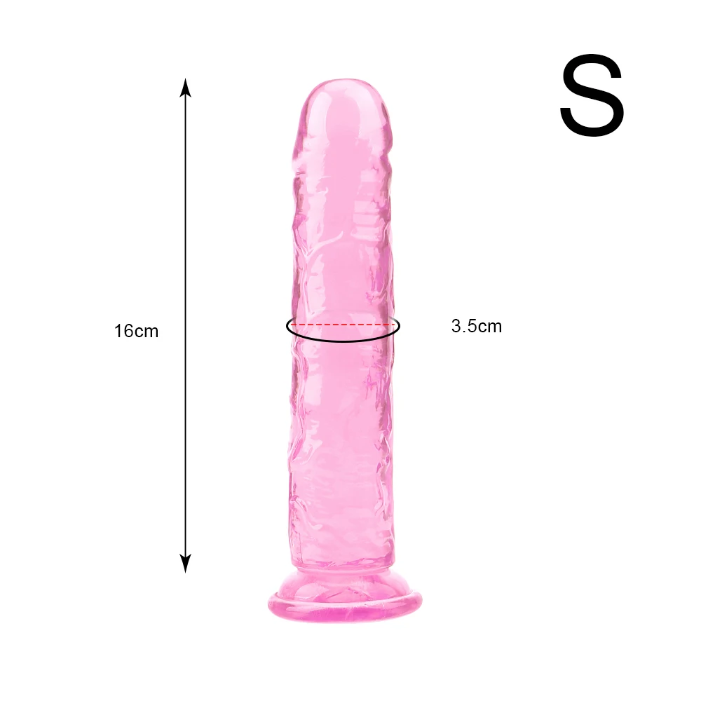 IKOKY Realistic Penis Dick G-spot Orgasm Erotic Soft Jelly Dildo Strong Suction Cup Anal Butt Plug Sex Toys for Woman