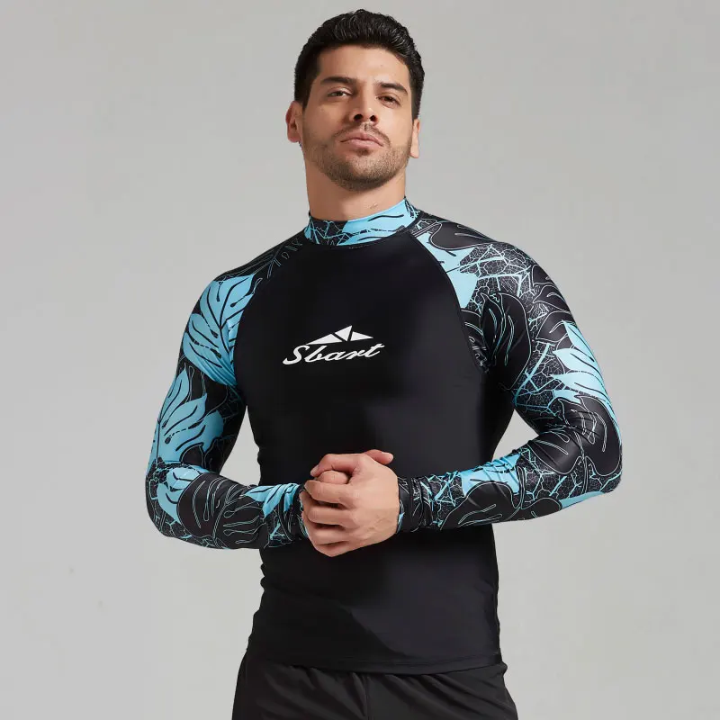 Quick Dry Compression Rash Guard for Men, Soft and Slim, Long Sleeve, Swim Surf Shirt, Basic Tee Tops, Quick Dry