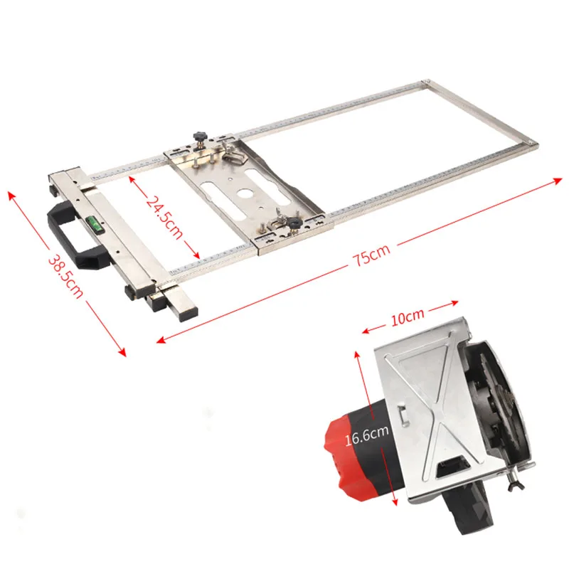 Imagem -04 - Eletricidade Circular Saw Trimmer Machine Edge Guide Posicionamento Ferramenta de Corte Board Carpintaria Router Circle Milling Tool 2024