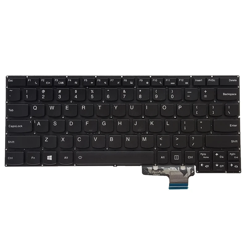 Backlit New English Laptop Keyboard for Lenovo K32-80 V730-13 V720-12 K22 K22-80 US