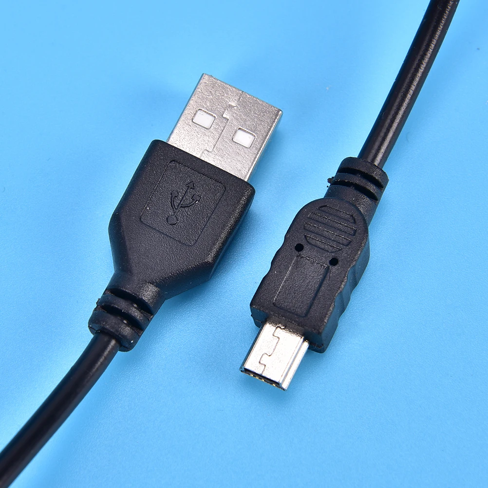 MINI Cable USB de 1m de largo, Cable de sincronización y carga tipo A 5 pines B, cargador de teléfono