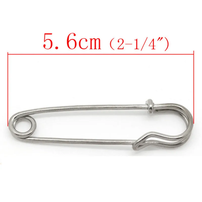 Silver Color Stitch Holders Safety Pins Brooch Metal Large Safety Lock Pin Jewelry Findings DIY Sewing Tools Apparel Accessories