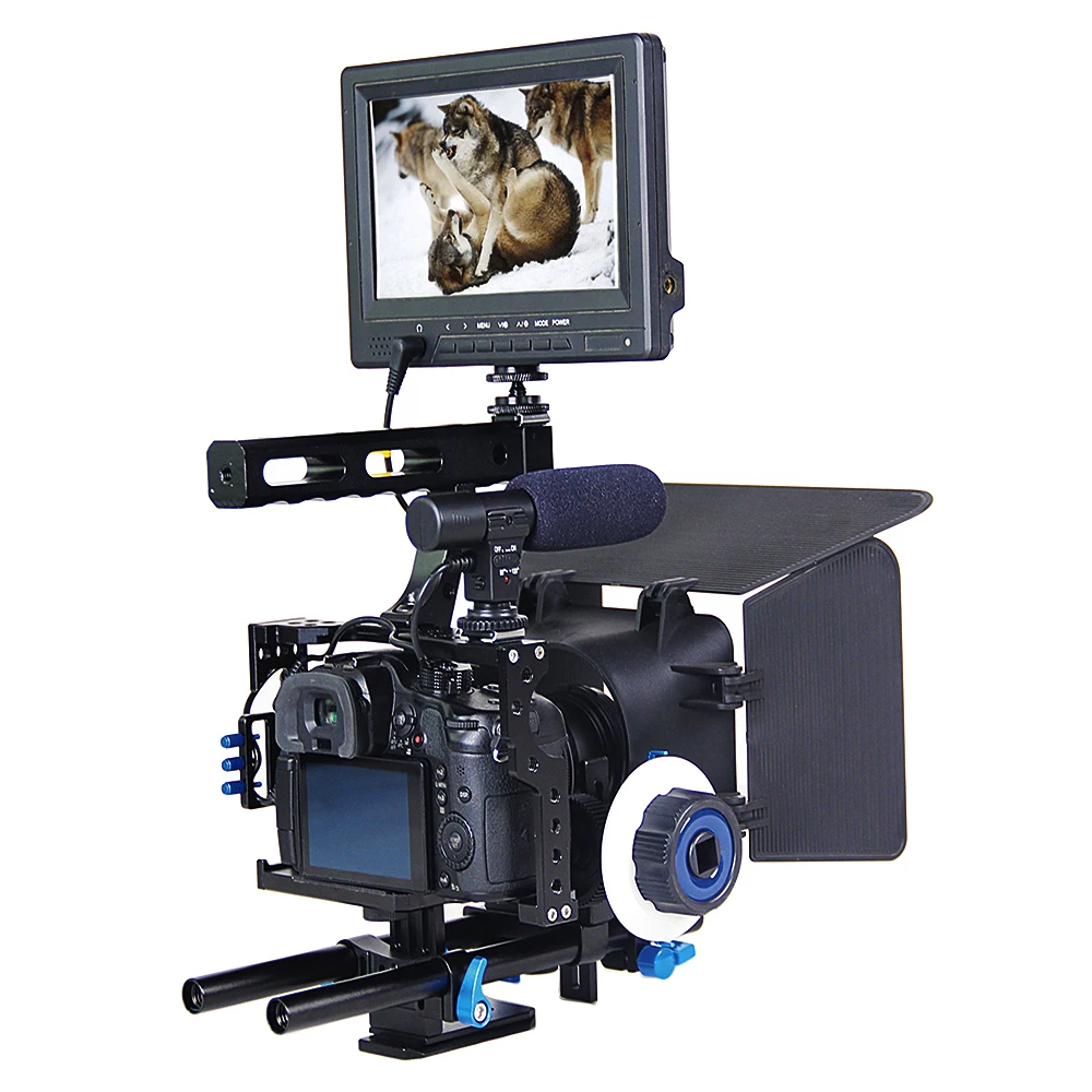 A7 Video Stabilizer Camera Kooi Handvat Dslr Rig Voor Sony GH4 A6300 A6500 A7S A7 A7R A7Rii A7Sii Movie Kooi vlog Accessoires