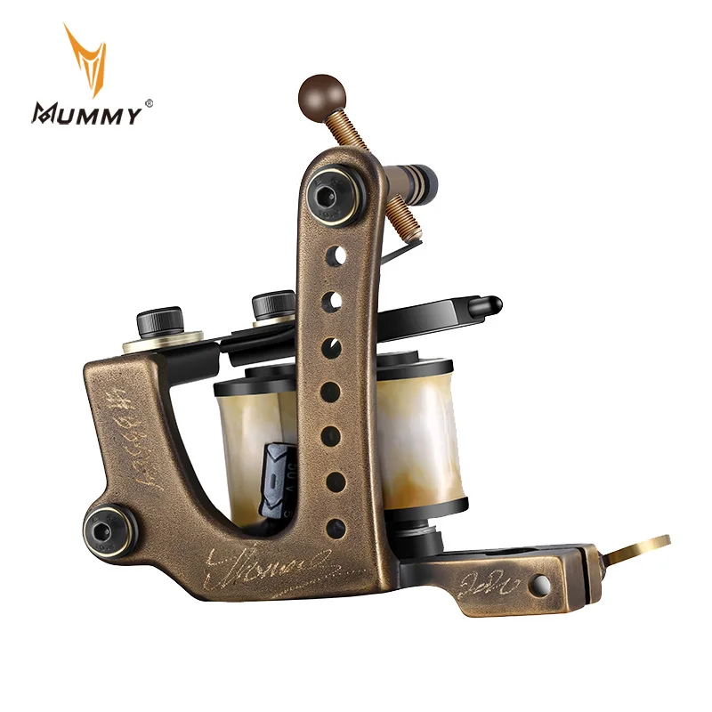 

Mummy Pure Copper Frame Tattoo Machine For Liner Shader Retro Design Coils Tattoo Gun