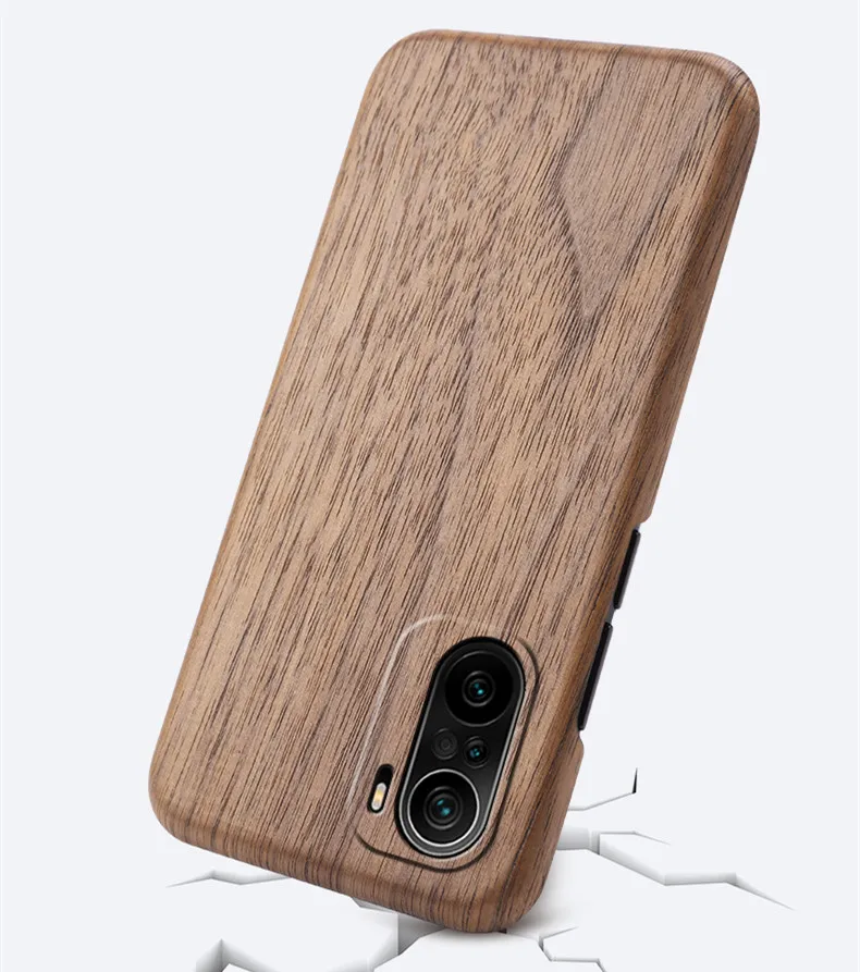 For Xiaomi POCO F3 Redmi K40/ K40 Pro walnut Wood Rosewood Real wooden Hard Back Case Cover