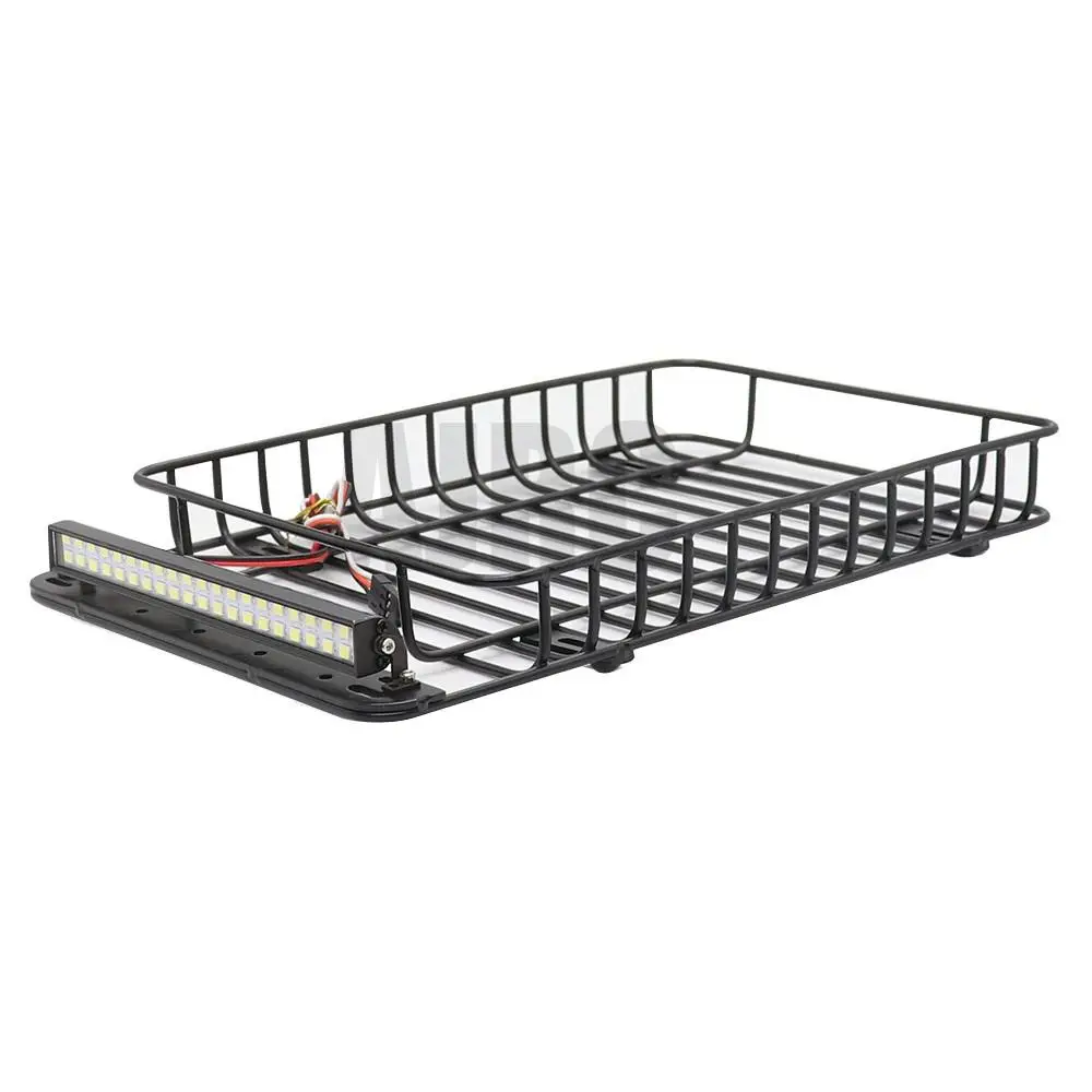 1/10 Rc Climbing Car Metal Luggage Rack For Trax Axial Scx10 Trx4 D90 Tf2 Cc01 Lc80 Luggage Rack With Light