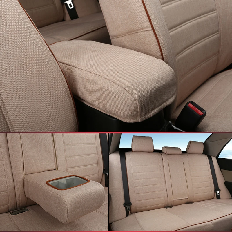 وسادة مقاعد الكتان لنيسان قاشقاي 2012 2015 2016 2018 أغطية المقاعد المخصصة تناسب مقعد السيارات يدعم تصفيف السيارة 12 قطعة/المجموعة #6