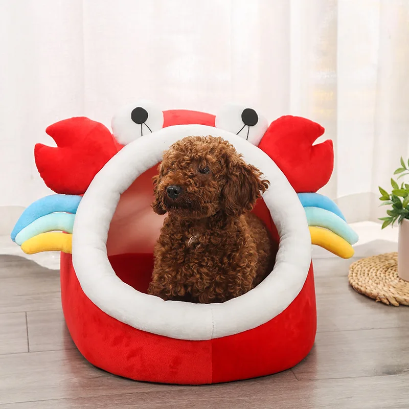 Semi-closed bed for dog home dog house for puppy dog tent four seasons universal dog supplies remove and wash dog accessories