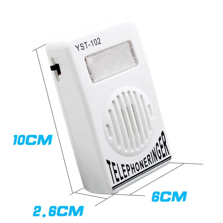 1Pack New White Extra-Loud Ringer Sound Telephone Phone Amplifier Strobe Light Flasher Bell
