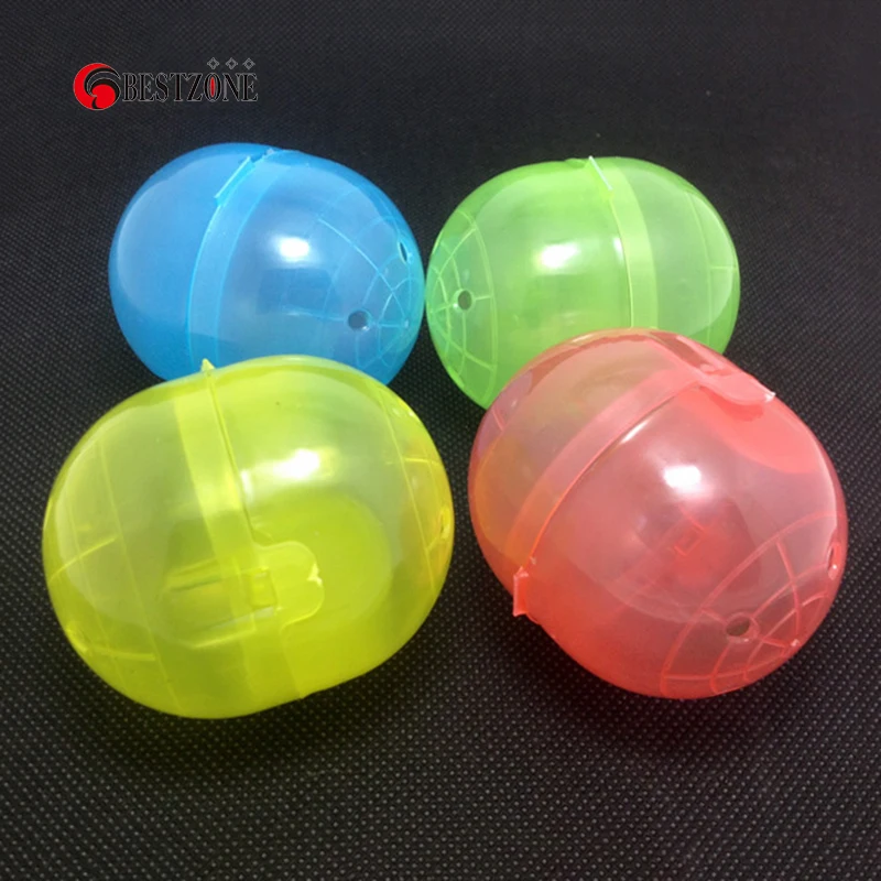 

200Pcs/Lot 47x56MM Mixed Colors With Full PP Material Transparency Plastic Toy Capsule Joined Surprise Ball For Vending Machine