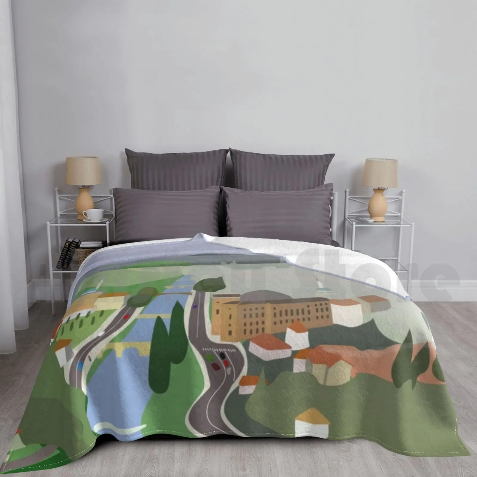 

Sarajevo , Bosnia & Herzegovina Blanket Super Soft Warm Light Thin Sarajevo City Bosnia Bosna Bosnia And Herzegovina