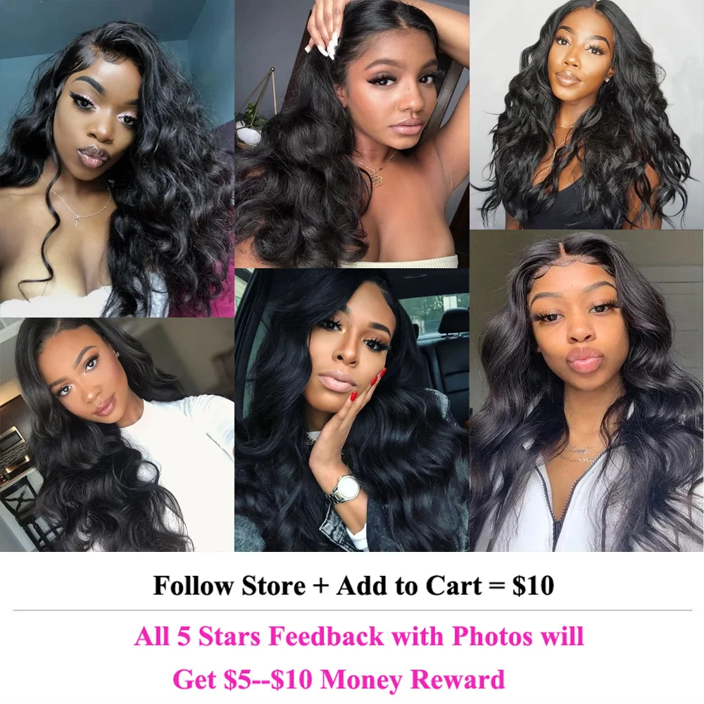 Julia Hair Body Wave Bundles With Frontal 3pcs Brazilian Body Wave Bundles With Frontal Human Hair Lace Frontal With Bundles images - 6