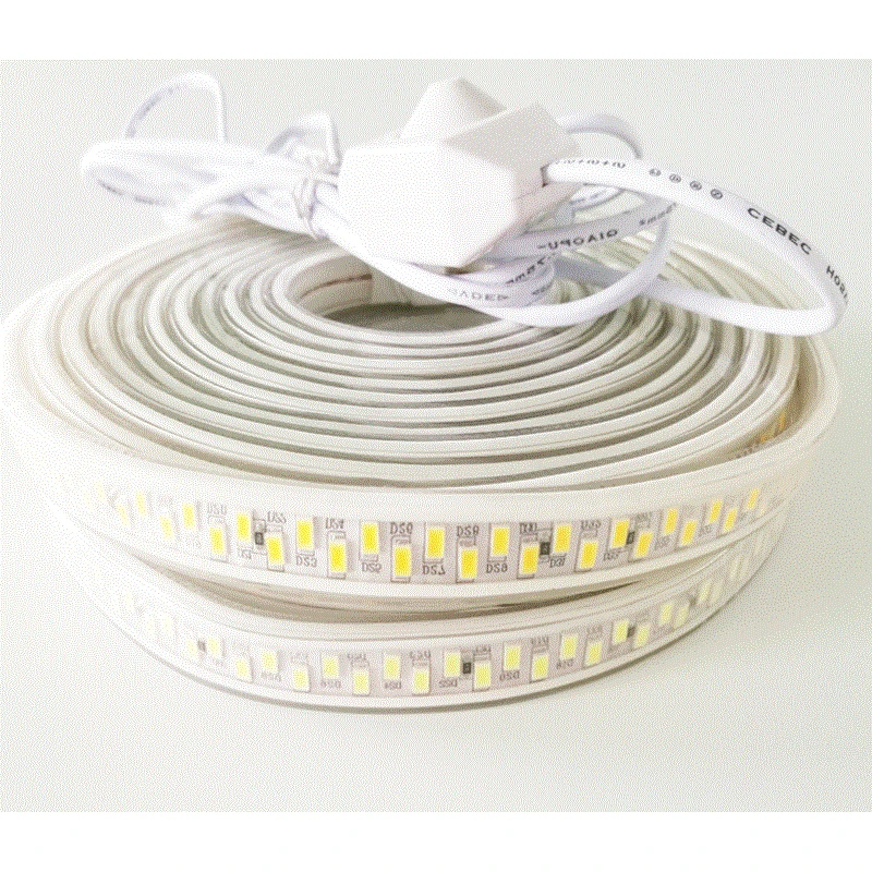 

50m/lot 180leds/m Double Row AC110V 220V SMD 5730/5630 LED Strip Tape Flexible Warm White Waterproof For Home Decoration