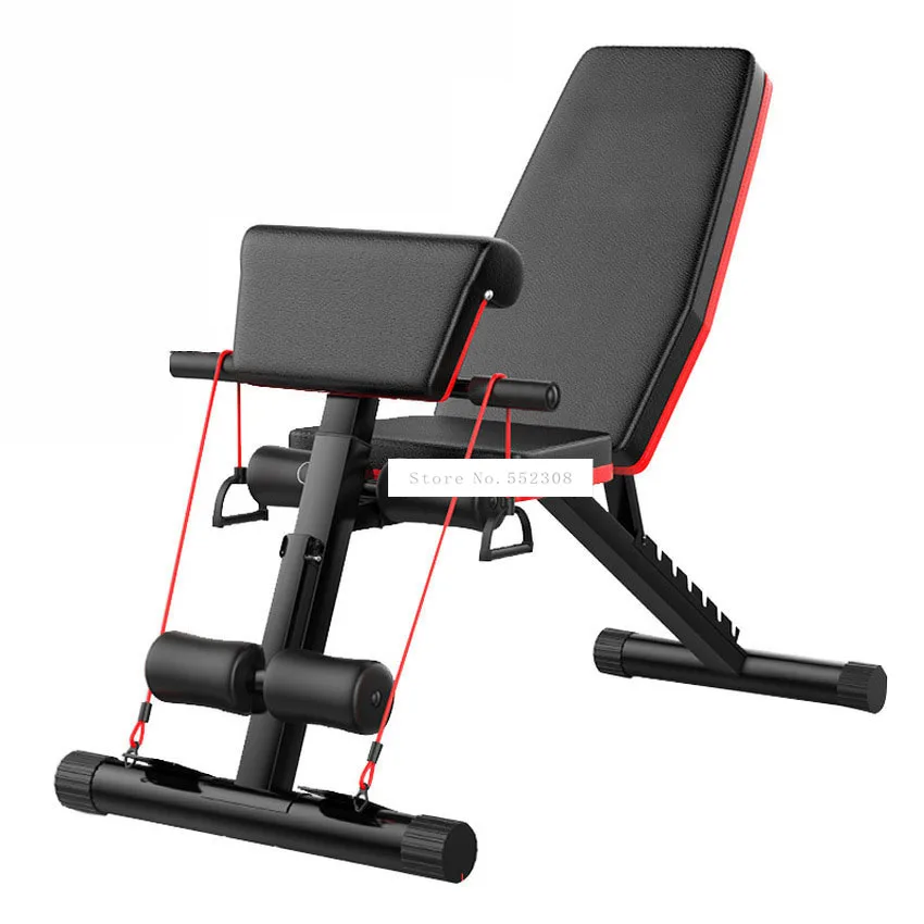 

New Multifunctional Foldable Dumbbell Bench 7 Gear Backrest Sit Up AB Abdominal Fitness Bench Weightlifting Training Equipment