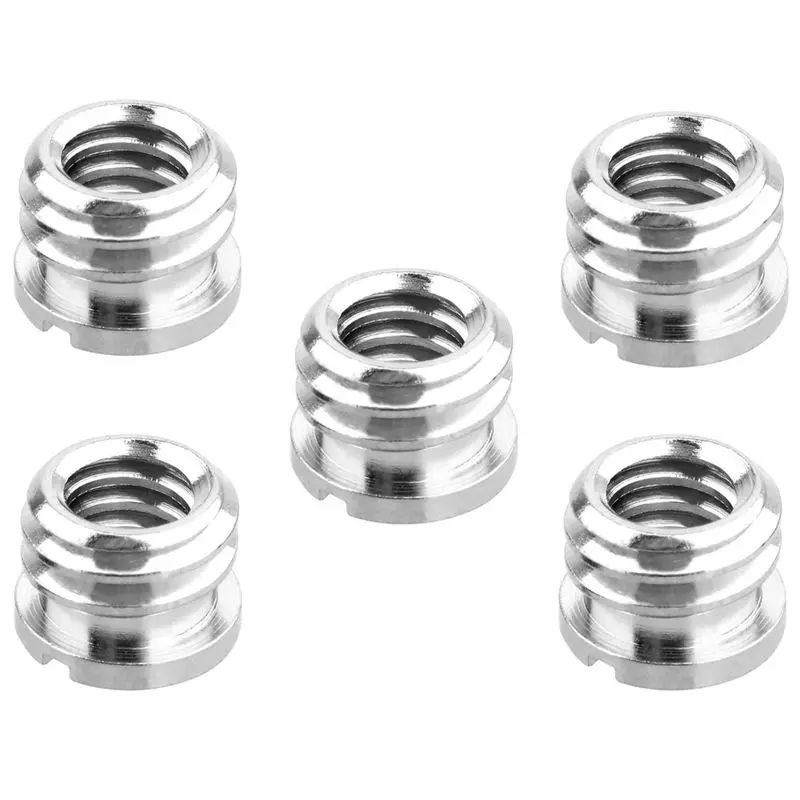 RISE-5 Pack 1/4 inch to 3/8 inch Convert Screw Standard Adapter Reducer Bushing Converter for DSLR Camera Camcorder Tripod Mon