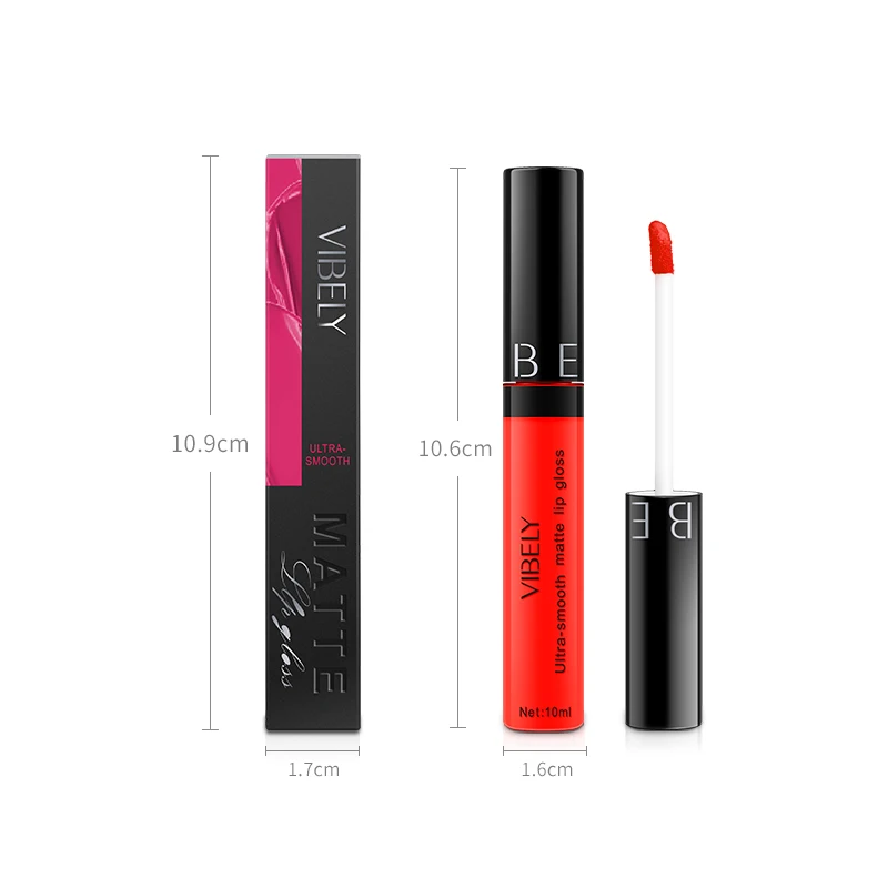 Moisturizing Waterproof Lipgloss Long Lasting 24h Lip Gloss Balm Velvet Red Long-lasting Matte Liquid Lipstick Lip Care Products