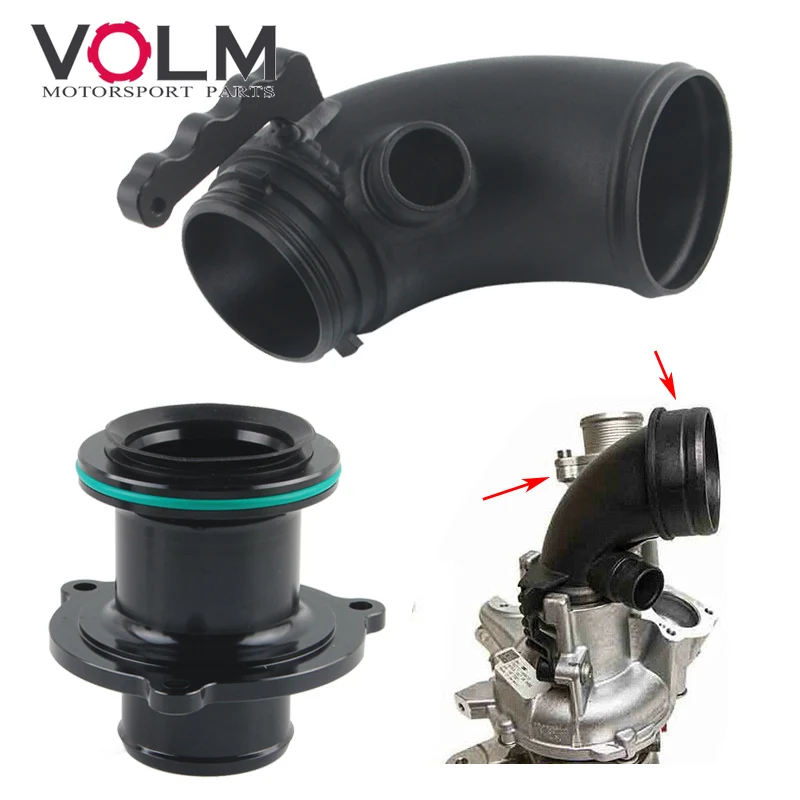 Manguera de entrada de silicona, silenciador de codo de entrada Turbo, elimina para motor VW Golf MK7 R Audi 2015 + V8 MK3 A3 S3 TT ea888 3gen