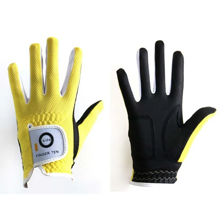 2 Pcs or Pair Breathable Great Grip Golf Gloves for Kids Junior Youth Toddler Boys Girls Dura Feel Left Hand Right Hand