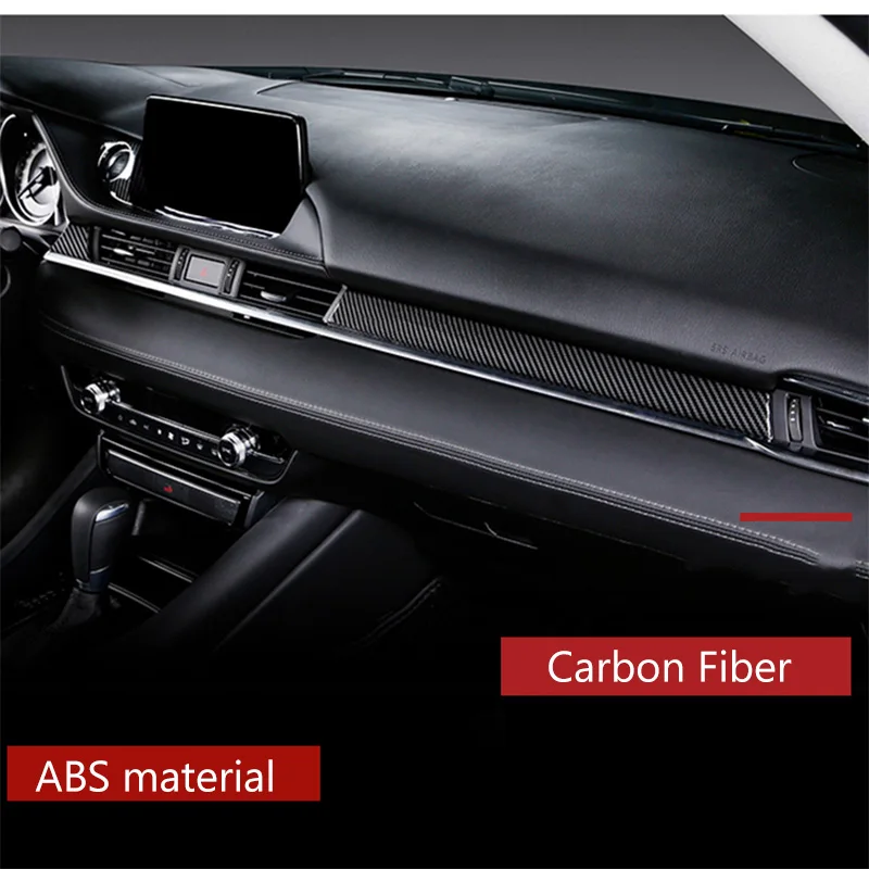 Car Dashboard Center Control Edge Protective Trim Garnish Sticker Strips Cover Styling 3Pcs/Set For Mazda 6 Atenza  2019-2022