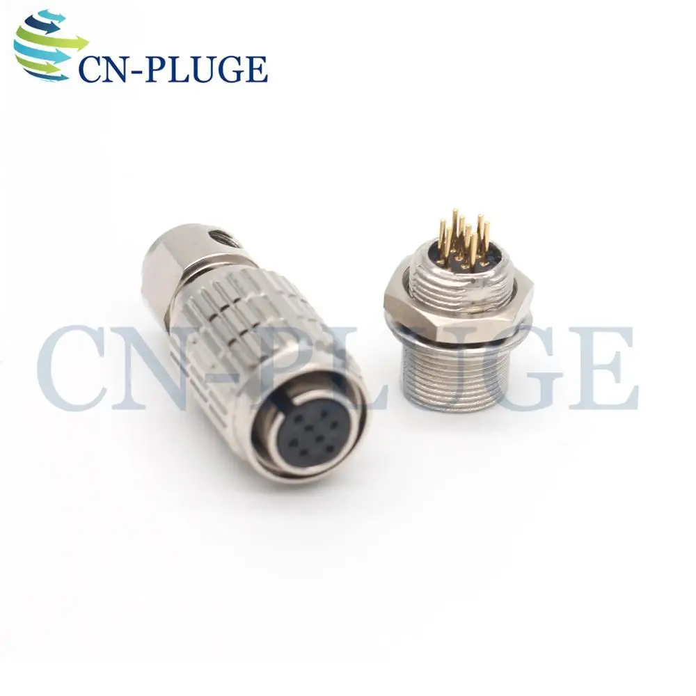 8 pin Male Socket & Female Plug Hirose PCB Panel Welding Connector  HR25-7TP-8S HR25-7TR-8P  8-pin Cable Connector