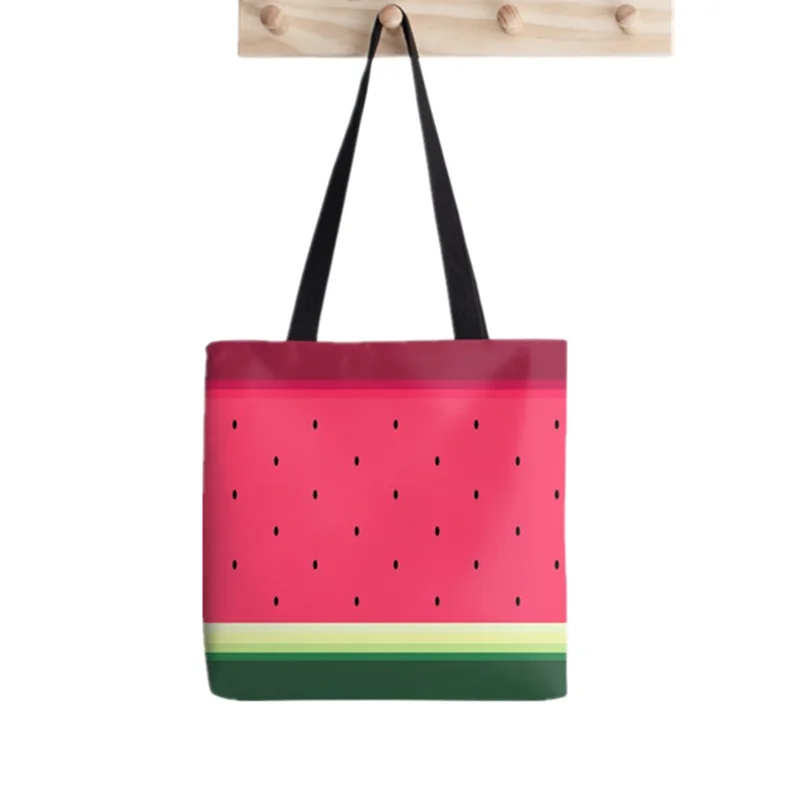 

Shopper Watermelon Graphic Fruit Printed Tote Bag women Harajuku shopper handbag girl Shoulder shopping bag Lady Canvas Bag