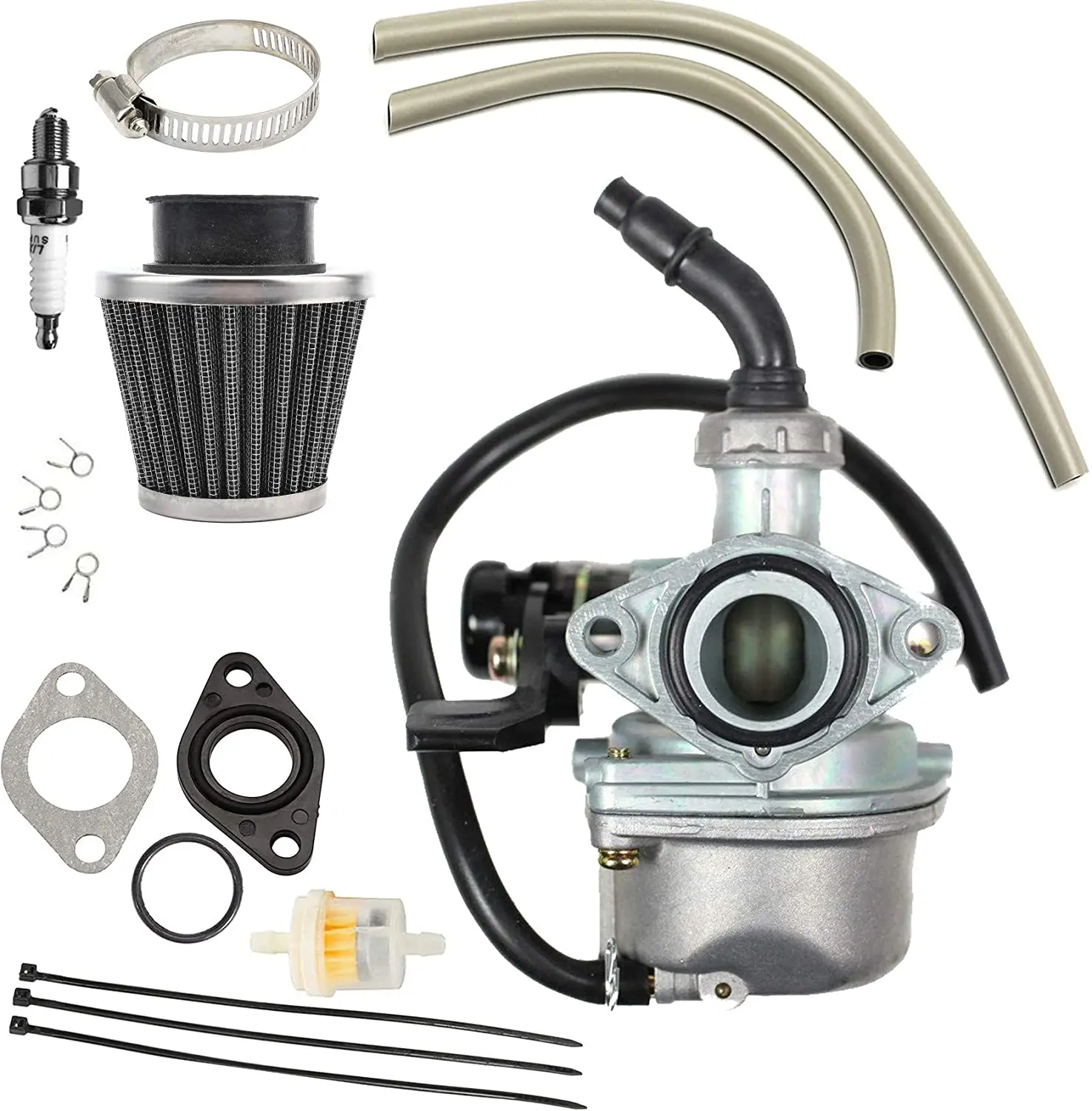 PZ19 Carburetor for 50cc 70cc 90cc 110cc 125cc ATV Dirt Pit Bike Go Kart Chinese 4 Wheeler Taotao Honda CRF Hand Choke Cable