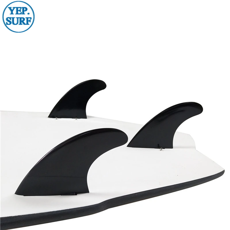 Surfboard Fins Cheaper Plastic Short Board Fins Double Tabs GL/M/M+GL Size Fins Black/White Color Good Quality Nylon Surfing Fin