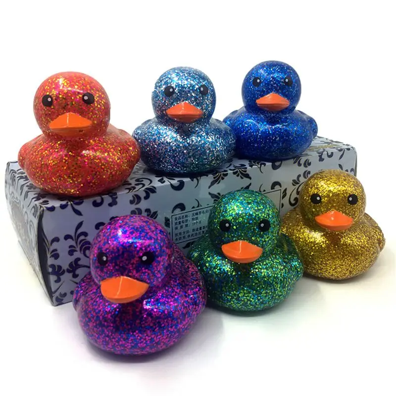 

1 Piece Gold Powder Rubber Duck Baby Shower Water Bb Bathing Toys For Baby Kids Children Gift Classic Toy Boys Girls